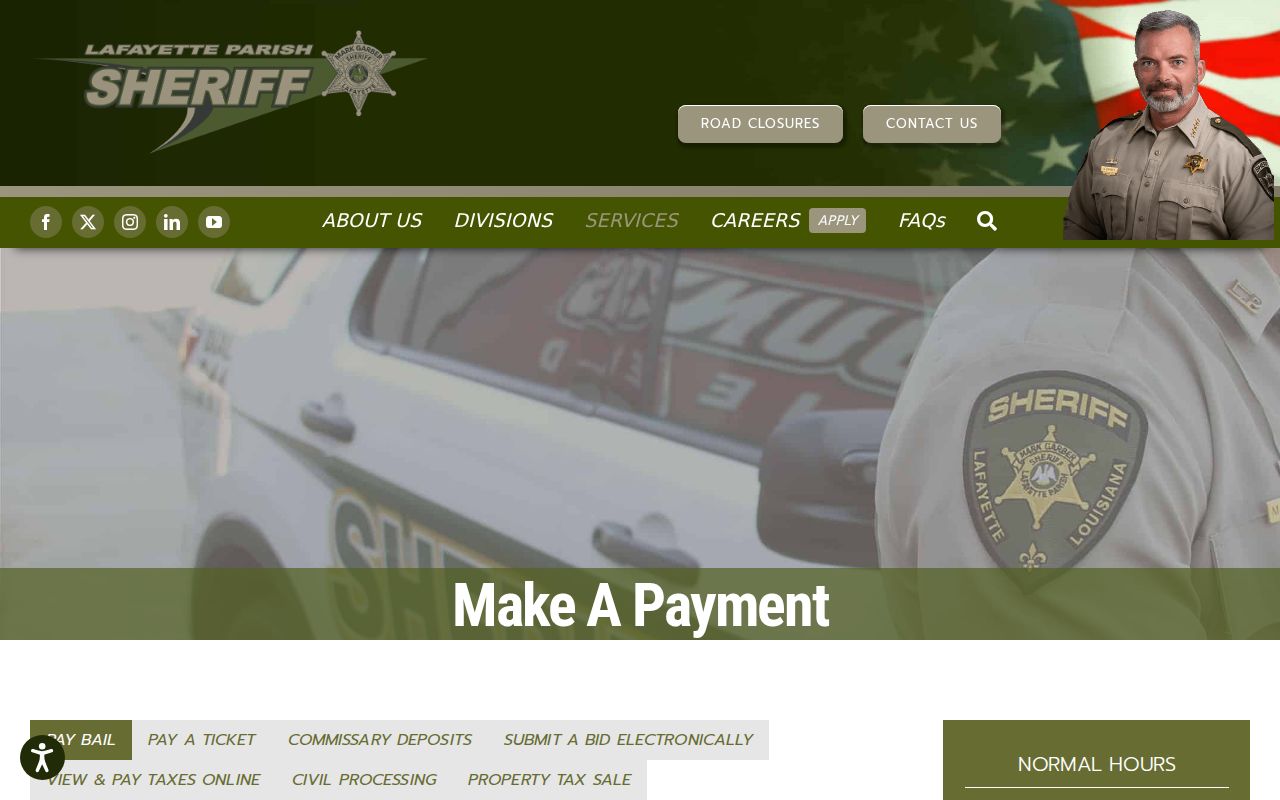 Lafayette Parish warrant records: commercial, personal surety, and cash bond information blocks