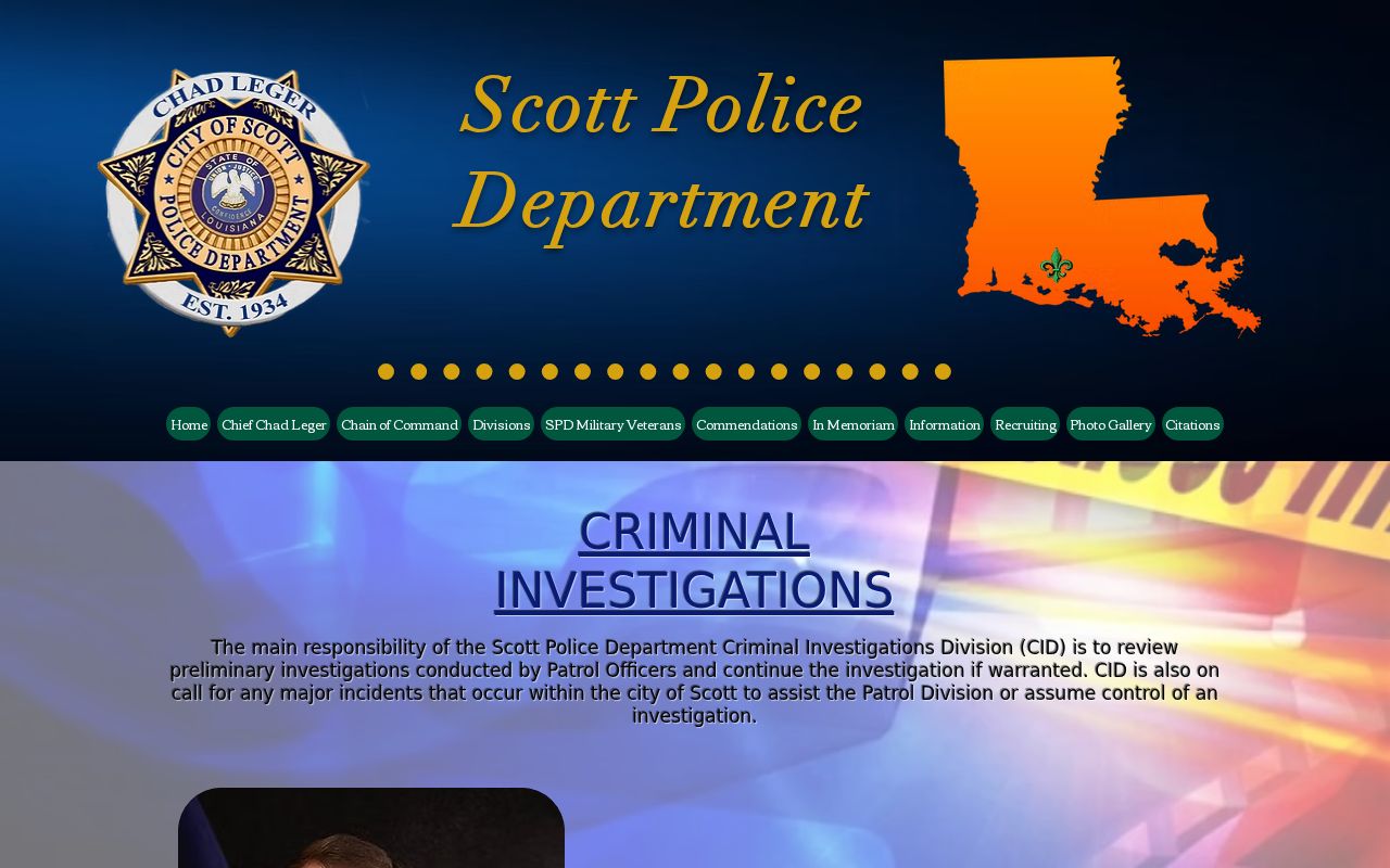 Scott warrant records: criminal investigations page with arrest and search warrants heading